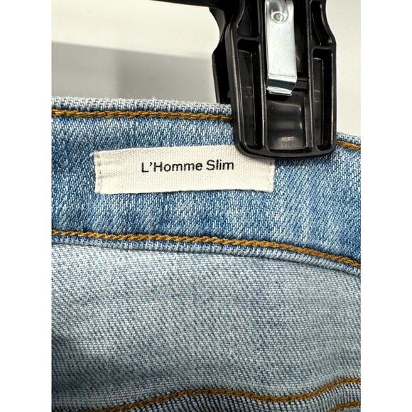 Frame Jeans Mens 38 Blue Denim L'Homme Slim Fit Medium Wash Straight Leg Classic - Picture 5 of 6